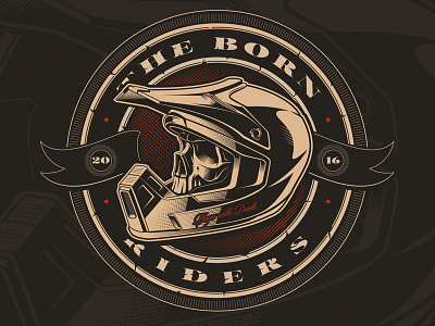Born Riders adobe illustrator art biker illustration illustrator kasyanov creation moto skull skull art vector