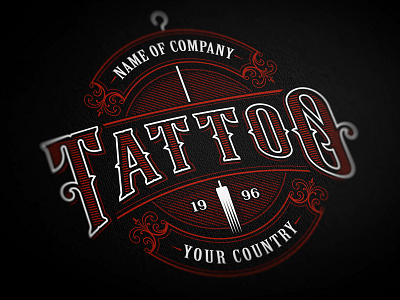 Tatto Studio Logo template # 3 harry kasyanov label logo shutterstock studio tattoo vector vintage wip