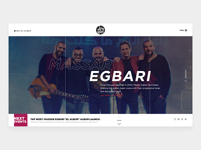 Massar Egbari Band Website Redesign redesign concept ui ui ux ui design uidesign uidesigner uidesigns uiux ux uxdesign