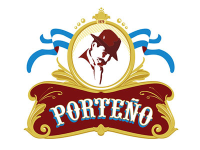 Porteno Badge brand identity illustration