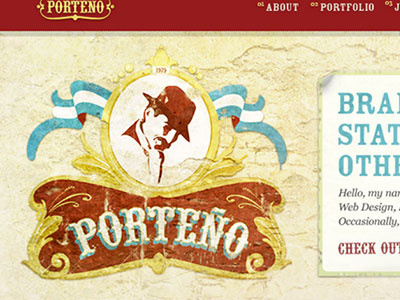 Porteño Website graphic design website design