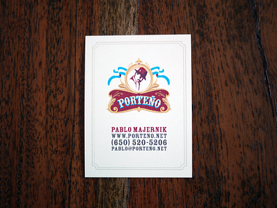 Porteño business card print