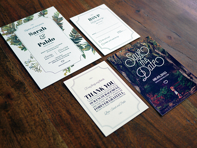 Wedding invites and collateral design print