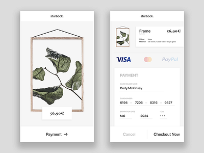 #002 - Credit Card Checkout 002 card dailyui design interaction interface iphone product shopping ui ux