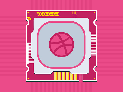 My New Dribbble CPU - Hello Dribbble cpu debut first hello processor shot