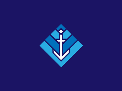 Anchor Badge anchor badge ocean sail sailing sea thicklines