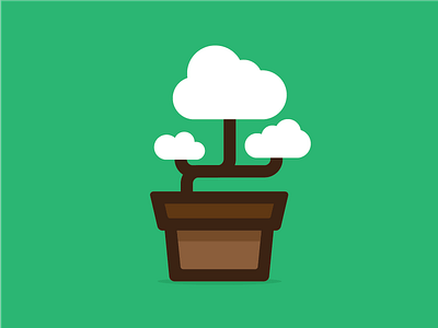 Cloud Plant cloud icon illustration nature plant rain vase