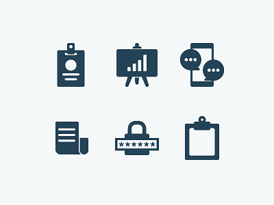 Corporate Icons artboard clipboard corporate customer support icon icons id news password work