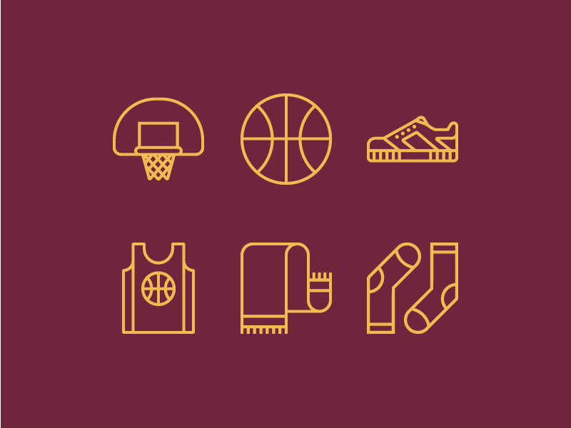 Basketball Icons 🏀 basket basketball boar icon icons jersey shoe sneakers socks sports towel