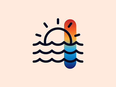 Summer gradient icon iconography icons illustration summer sun vector