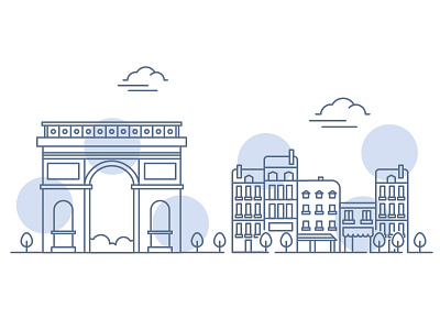 Panorama Experiment arc de triomphe illustration panorama paris paris house scene