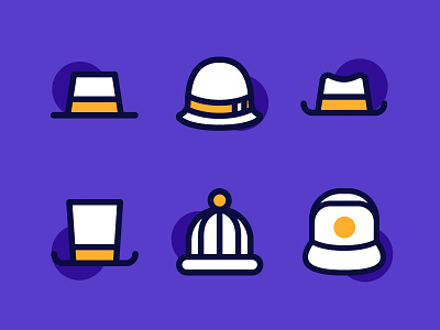 Hat Icons cap hat hats line icon icon iconography magic old hat vector