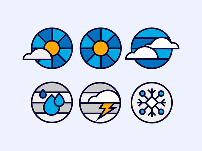 Weather Icons clouds icon icons rain snow storm sunny thicklines weather weather forecast