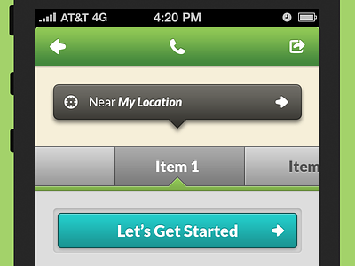 App UI Elements app buttons callout caption design header icons inset ui