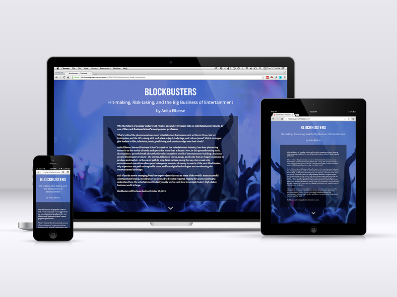 Blockbusters book website responsive design bootstrap