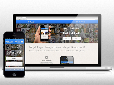 PetDuel Launch app iphone petduel pets responsive retina web