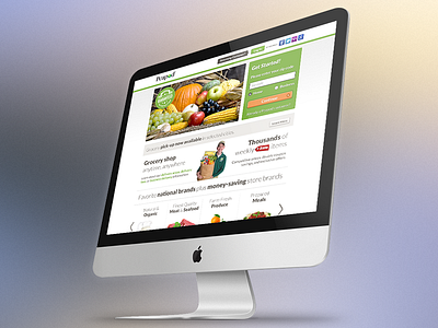 Peapod Gateway css3 ecommerce homepage peapod web design