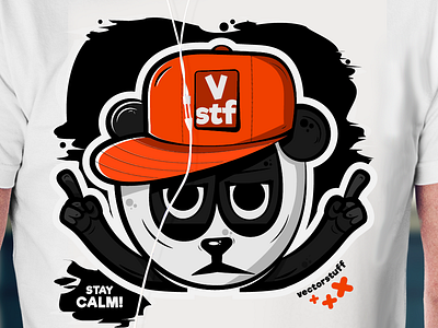 Stay Calm! character characterdesign illustration illustrator logo logodesign panda print sticker tshirt vector