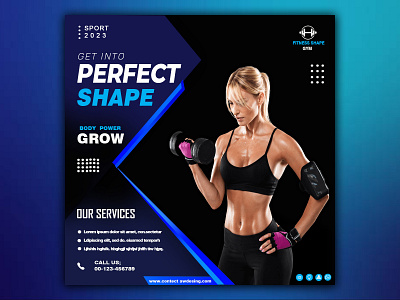 gym banner banner design fitness graphic design gym banner photoshop typography