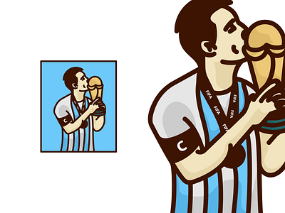 Messi argentina branding colorlogo cutelogo design graphic design illustration logo logos logosai messi