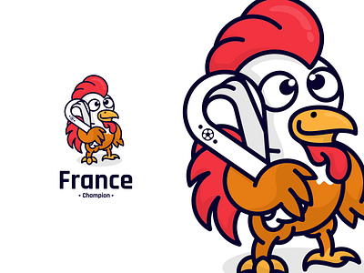 France branding colorlogo cutelogo design france graphic design illustration logo logos logosai mascotlogo rooster vector