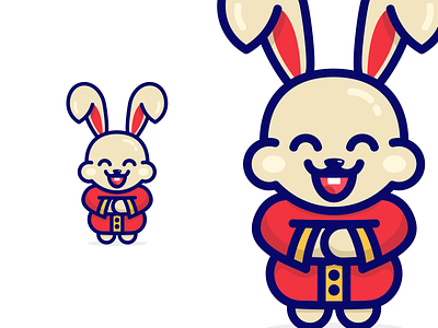 Shio Rabbit branding colorlogo cutelogo design graphic design illustration imlek inspiration logo logos logosai rabbit shio vector
