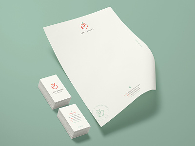 Edna Brener — Stationery business cards corporate id health health coach letterhead miami natural nutrition organic stationery