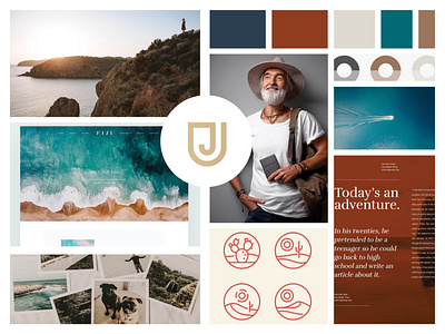 Moodboard - Wanderlust branding clay creative direction earthy inspirational insurance mood board moodboard teal