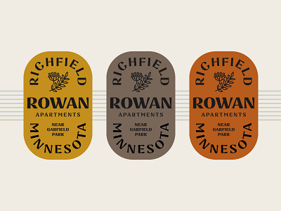 Rowan Logo and Branding Pitch 1 branding creative direction design logo design mustard rust