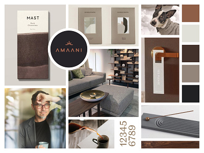 Moodboard - Elevated branding bronze chocolate copper creative direction lifestyle luxury midcentury modern mood board moodboard neutral upscale