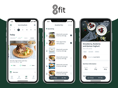 8fit Meal Planner ios app