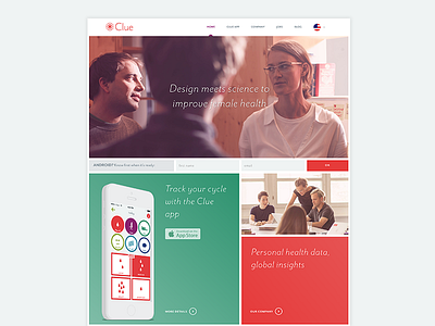 Clue Homepage clue ui webdesign website