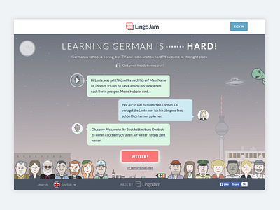 Lingojam LP update berlin landing page homepage lingojam