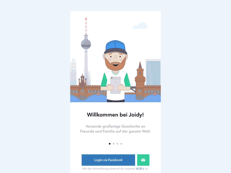 Joidy Walkthrough animated illustration onboarding ui walkthrough