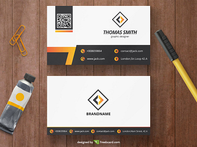 Yellow corporate business card template business card card corporate minimal name card print template visit card yellow