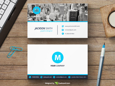 Corporate blue business card template business card design free card free template freebcard