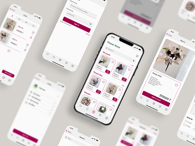 Flower Shop app design graphic design illustration ui