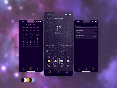 Weather App (Dark Theme)