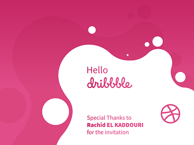 Hello, dribbble! design hello hellodribbble illustraion invitation vector