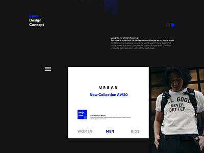 Senstore concept design store typography ui ux web design website