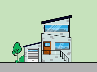 Simple House ai design flat house illustration simple vector