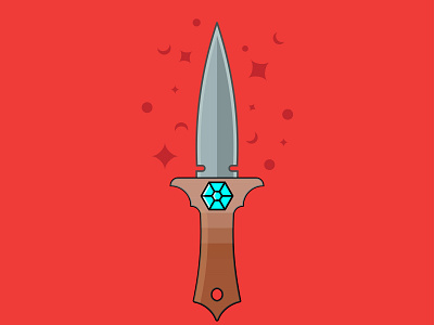 Magic Dagger ai dagger design flat icon illustration magic magic dagger simple vector