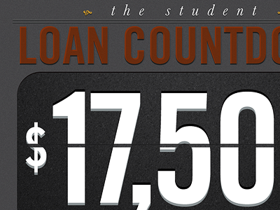 Debt Countdown Clock counter data financial flip loan money stat