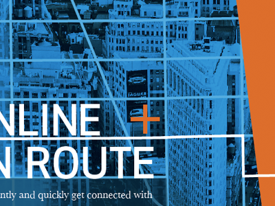 Online + En Route delivery line map nyc print route street wip