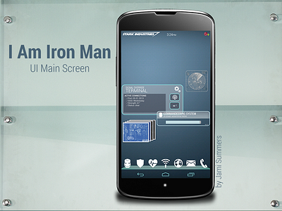 Inspired by Iron Man android icons interactive iron man mobile movie stark industries ui wallpaper widgets