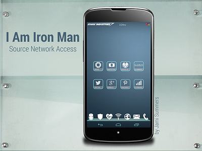 Inspired by Iron Man - 2 android icons interactive iron man mobile movie stark industries ui wallpaper widgets
