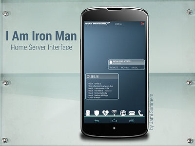 Inspired by Iron Man - 3 android icons interactive iron man mobile movie stark industries ui wallpaper widgets