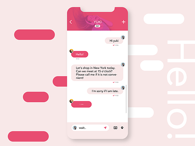 Message app conceptui design ui ui ux