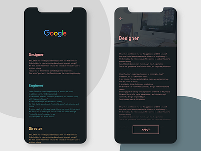 Job List app branding conceptui design ui ui ux