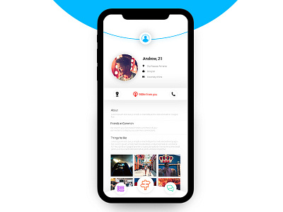 Festeam - Profile Screen chat design festival iphone iphonex mobile photos profile screen ui ux